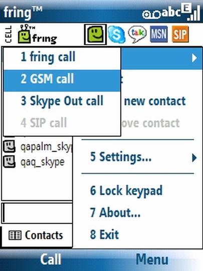 Fring, Gespr�chswahl