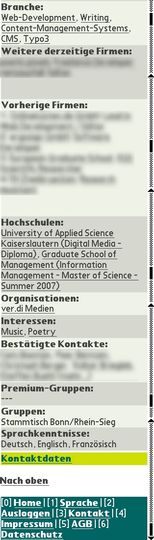 Xing Mobile: Kontakt (2)