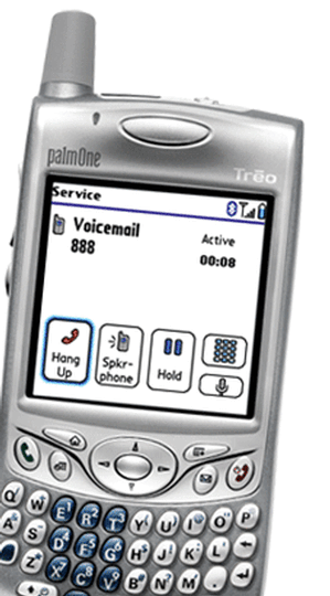 Palm Treo 650, Abruf der Voicemail