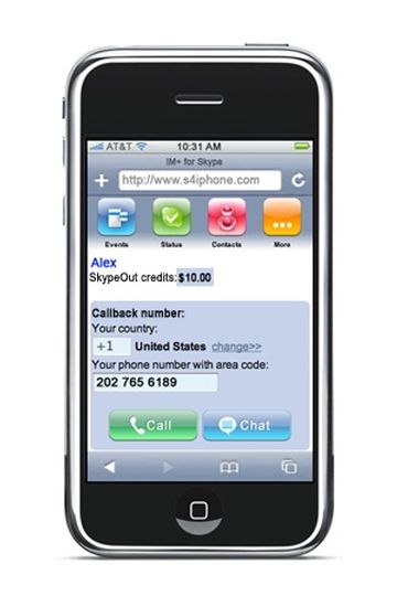 IM+ for Skype for iPhone: SkypeOut