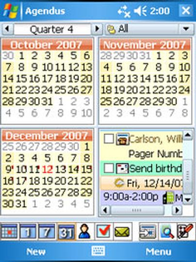Agendus for Windows Mobile: Quartal