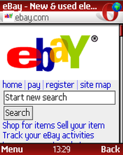 Ebay im Opera Mini