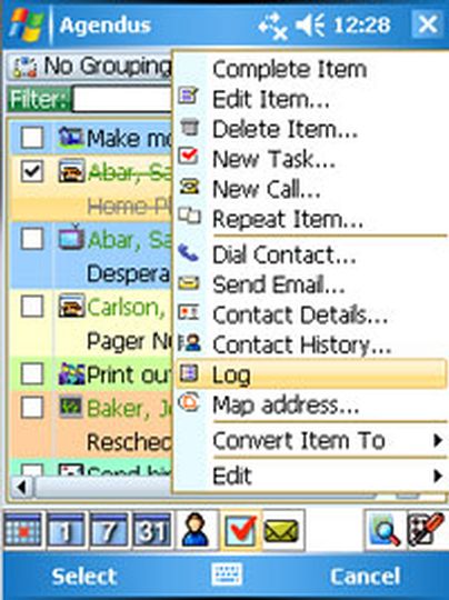 Agendus for Windows Mobile: Aufgaben verkn�pfen