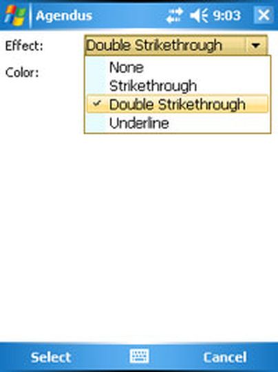 Agendus for Windows Mobile: Streichen erlaubt