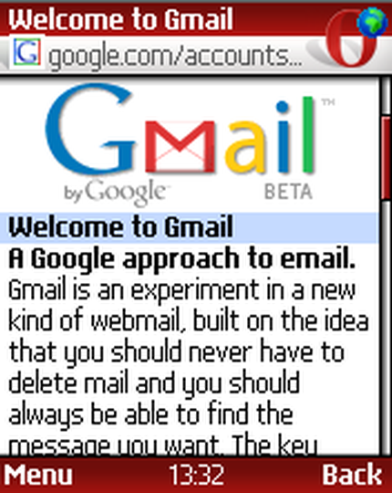 Gmail im Opera Mini