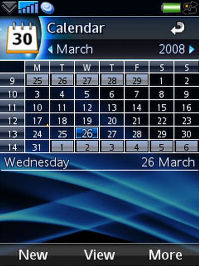 UIQ 3.3: Kalender