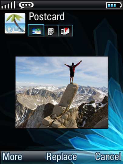 UIQ 3.2: MMS-Postkarte