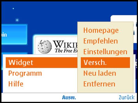 Widsets 2.0: Widget verschieben