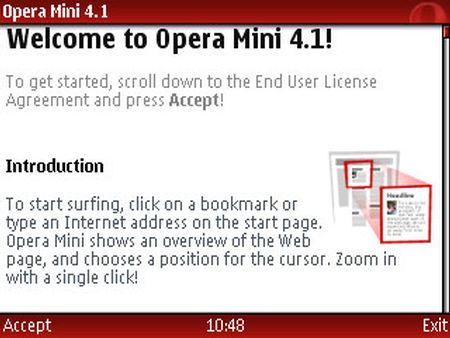 Opera Mini 4.1: Lizenz