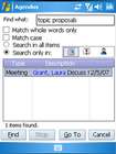 Agendus for Windows Mobile: lokale Suche