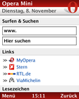 Opera Mini Startseite