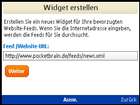Widsets 2.0: Widget mit RSS-Feed