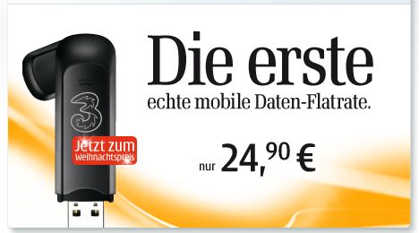 Bei der 3Data Flat gibt es keine Geschwindigkeitsbegrenzung