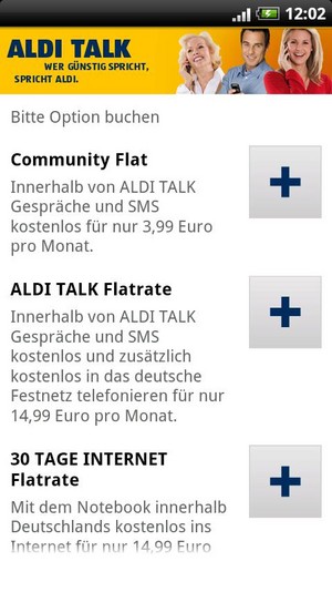 Aldi Talk als Android-Anwendung