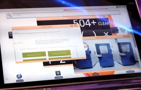 Die Android-Oberfl�che von Ixonos steckt die Anwendungen in Fenster