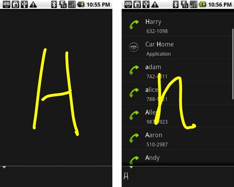 Android Gesture Search