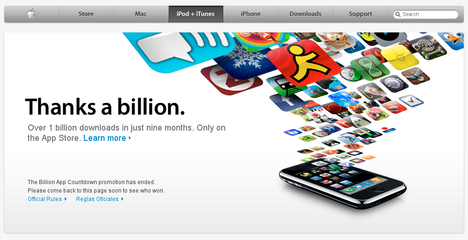 Countdown im Apple App Store: Die magische Grenze wurde erreicht