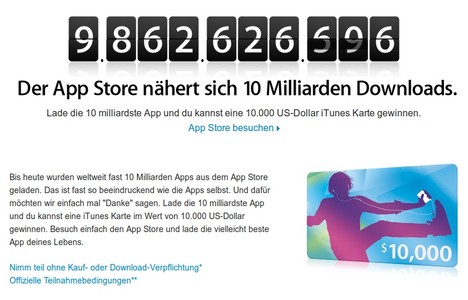 Countdown im Apple App Store