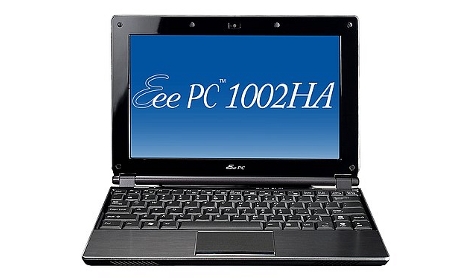 Asus Eee-PC 1002HA: Deckel und Handauflage sind aus geb�rstetem Edelstahl