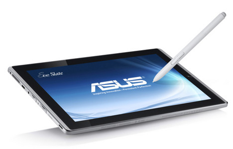 Das Asus Eee Slate EP121 l�uft unter Windows 7 und braucht einen Stift