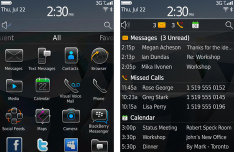 So wird Blackberry 6 aussehen