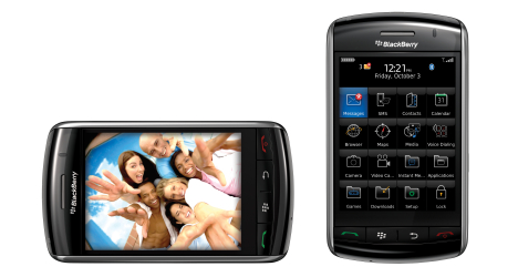 Blackberry Storm 9500: Auf dem Touchscreen tippen wie auf einer Tastatur