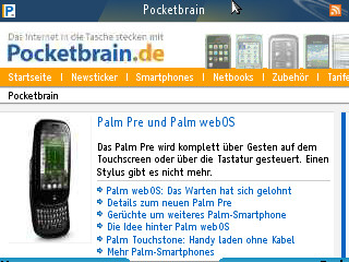 Pocketbrain im Bolt-Browser