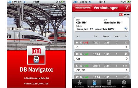 Der DB Railnavigator auf dem iPhone