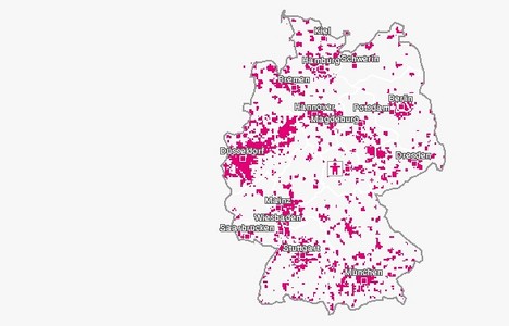 HSPA-Verf�gbarkeit im Januar 2011 im Telekom-Netz