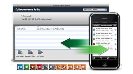 Documents To Go synchronisiert Office-Dateien mit dem Desktop-Rechner