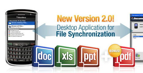 Schon jetzt findet man Documents to Go auf dem Blackberry