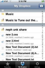 Dropbox auf dem iPhone