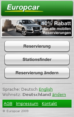 Europcar gibt 10 Prozent Rabatt