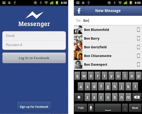 Der Facebook Messenger ist ein Instant Messenger ohne die eigentlichen Facebook-Funktionen