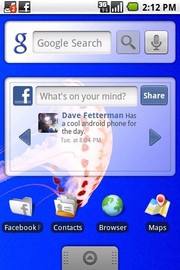 Facebook-Widget auf dem Android-Handy