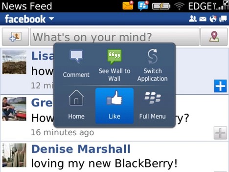 Facebook for Blackerry 2.0