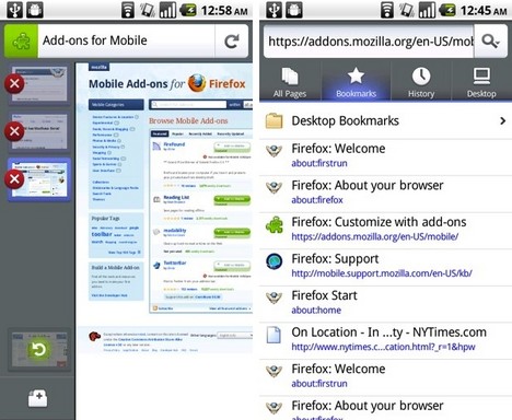 Der Firefox 4 Mobile Beta 2 wurde aufgeh�bscht und ist schneller geworden