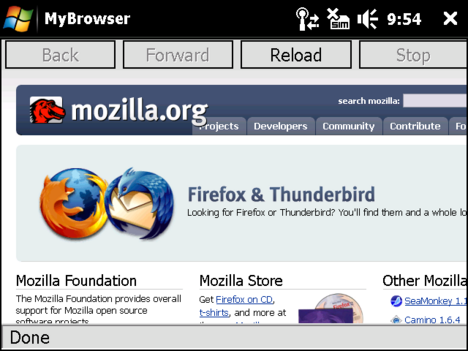 Firefox Mobile: Steuerung per Daumendruck