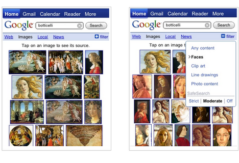 Google filtert jetzt die Ergebnisse der Bildersuche