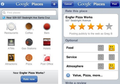 Google Hotpot auf dem iPhone