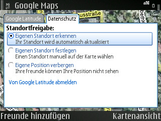 F�r jeden Kontakt kann man festlegen, was er sieht