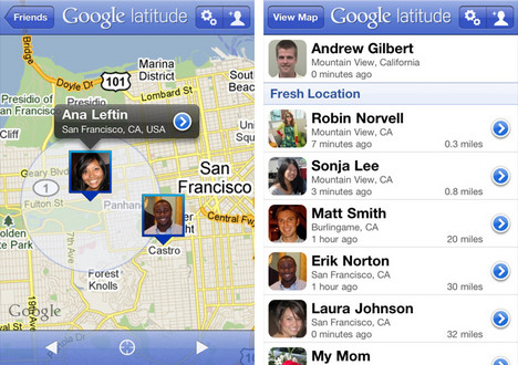 Google Latitude auf dem iPhone