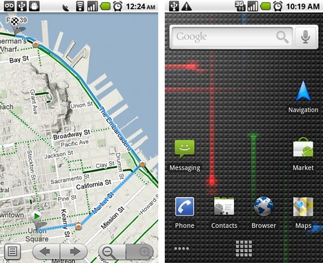 Fahrradweg sind Google Maps gr�n