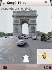 Google Maps mit Street View auf einem Nokia-Handy
