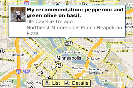 Google Maps 4.0 bringt Buzz auf den Blackberry