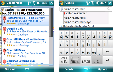 Google Mobile App for Windows Mobile