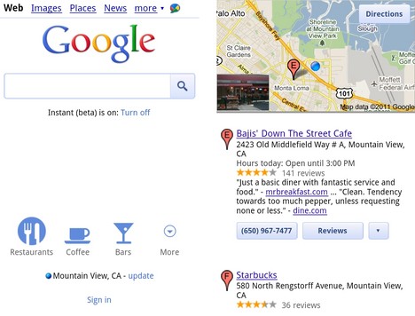 Die neue lokale Suche von Google Mobile
