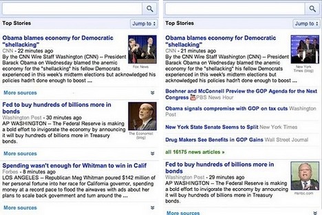 Google News im Webkit-Browser