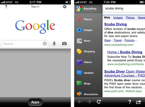 Google Search auf dem iPhone