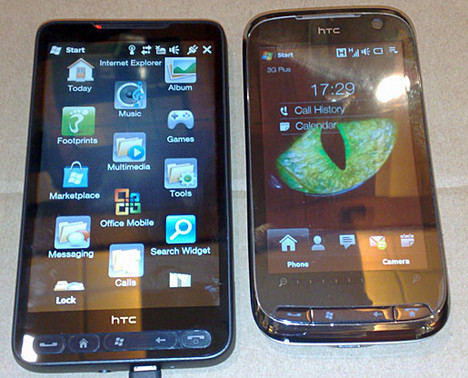 Das HTC Leo (links) ist gr��er und schneller als andere Smartphones (Bild: pda.pl)